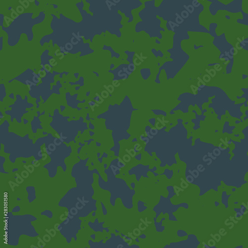 Urban UFO camouflage of various shades of green and blue colors