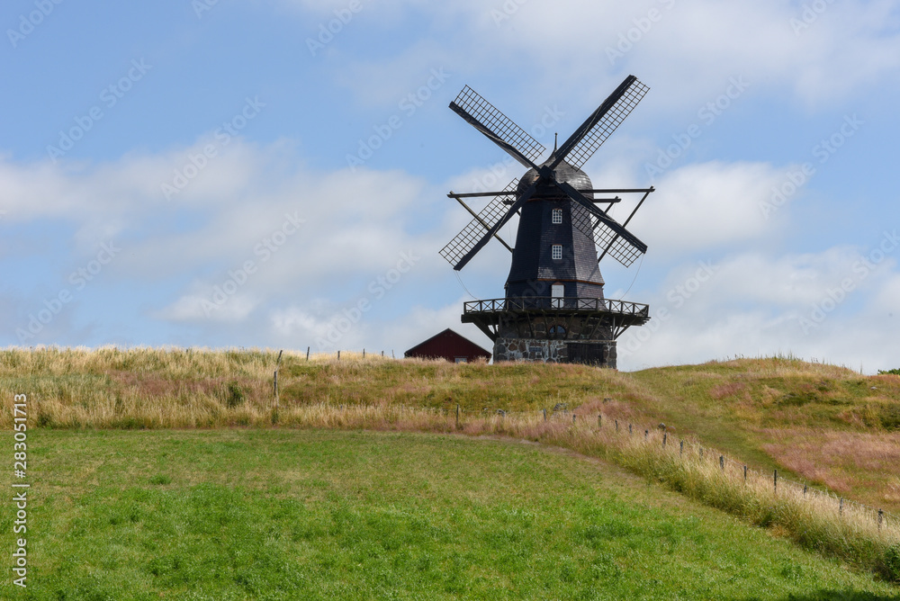 Old wodden windmill at Mölle in Sweden