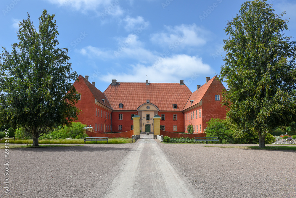 Rural castle at Krapperup in Sweden