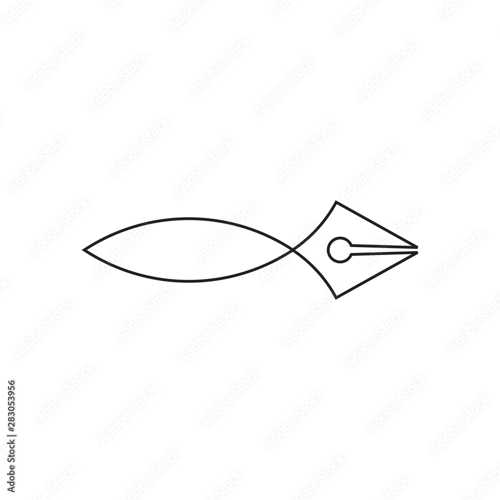 thin line pen writer art education vector thin line pen writer art education vector
