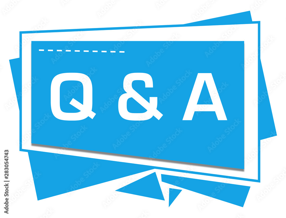 Q And A - Questions And Answers Blue Squares Triangles Text Q And A - Questions And Answers Blue Squares Triangles Text
