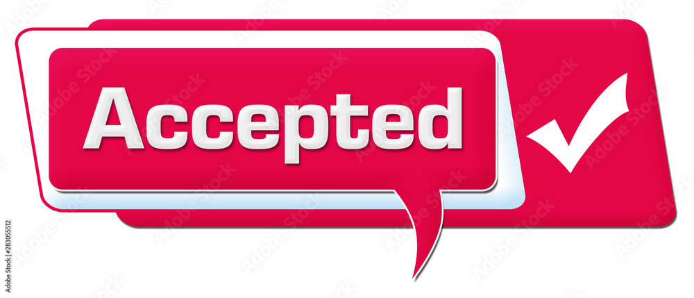 Accepted Pink White Comment Symbol Horizontal Accepted Pink White Comment Symbol Horizontal