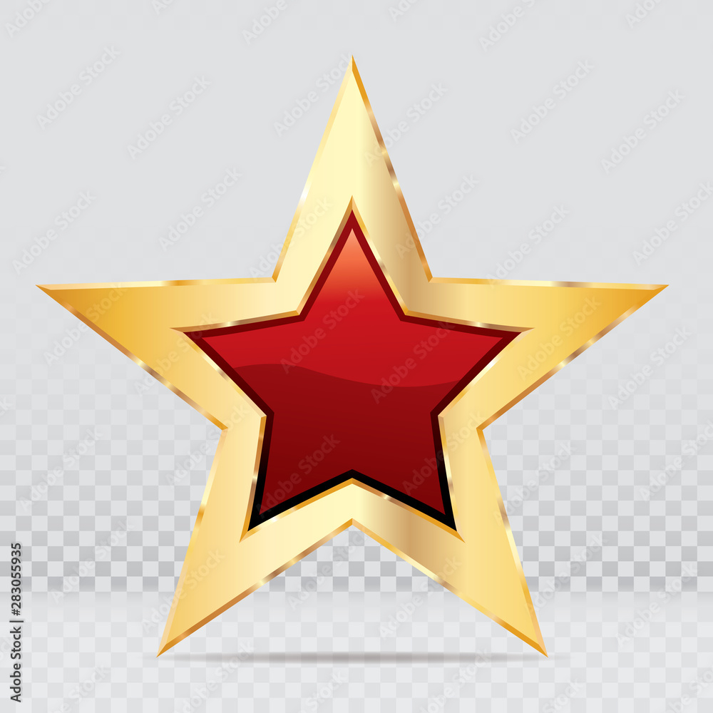 Obraz premium star red gold sharp