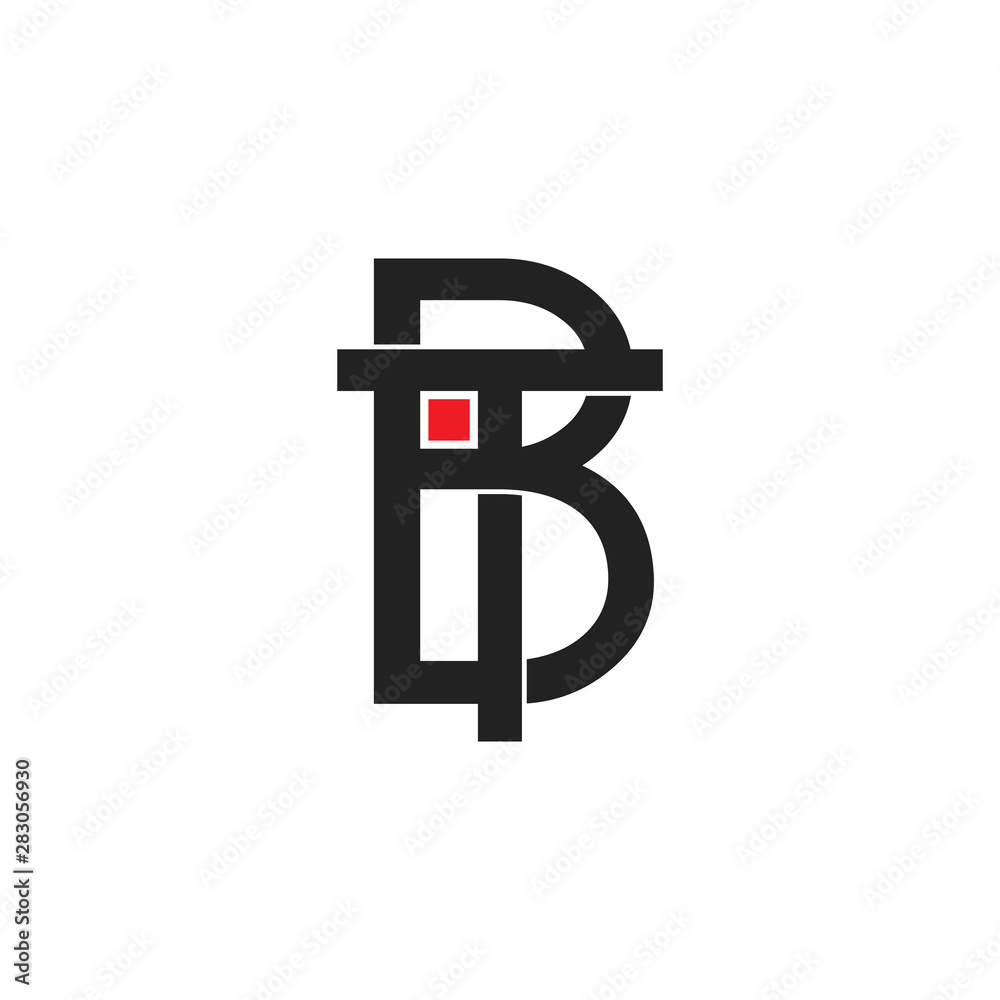letter tb linked geometric line logo vector letter tb linked geometric line logo vector