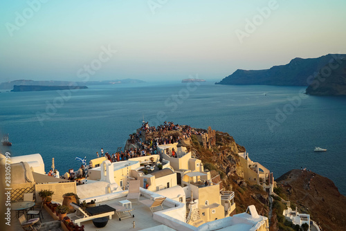 the main town of Santorini island