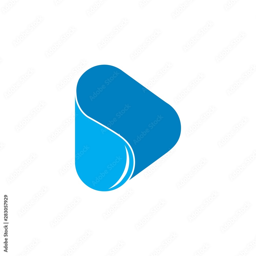 letter d triangle drop water geometric curves design vector letter d triangle drop water geometric curves design vector