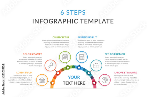 Infographic Template with Six Elements