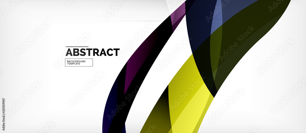 Obraz premium Colorful wave lines abstract background, color line for business or techno presentation