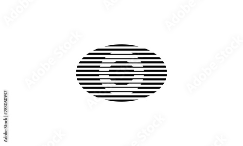 eye lens vector logo design concept