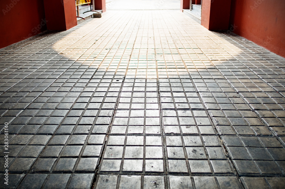 patterns on a tile floor or walkway