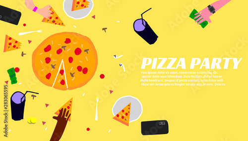Pizza party poster