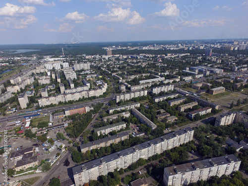 Residential area of Kiev at summer time (drone image) © Sergey Kamshylin