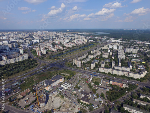 Residential area of Kiev at summer time (drone image) © Sergey Kamshylin