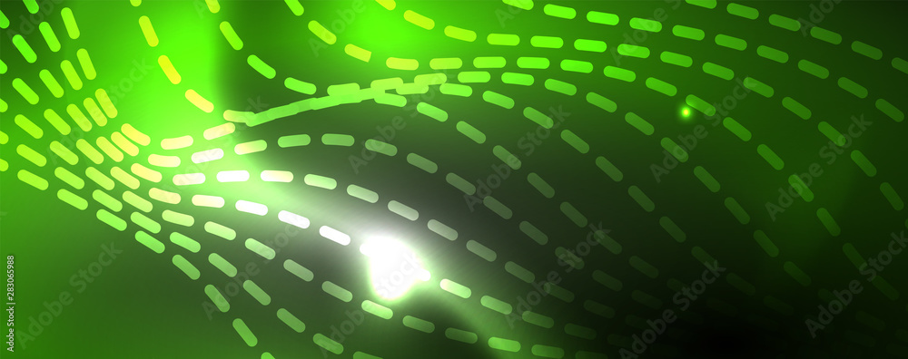 Neon vector wave lines abstract background, magic futuristic techno design Neon vector wave lines abstract background, magic futuristic techno design