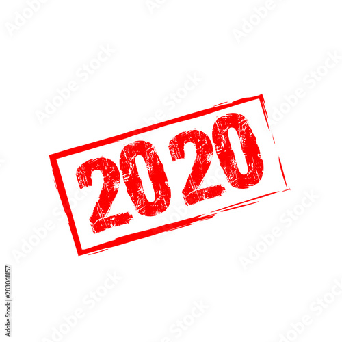2020 Year STAMP - Vector illustration design for poster, textile, banner, t shirt graphics, fashion prints, slogan tees, stickers, cards, decoration, emblem and other creative uses