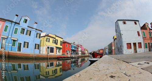 Colorful houses in Burano Island near Venice