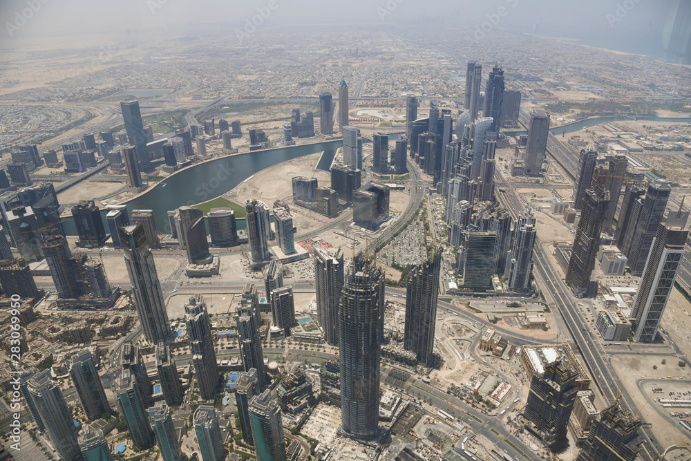 A view of Dubai skyline from Burj Khalifa