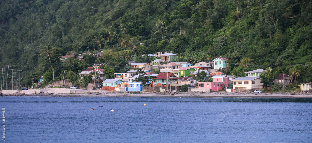 Fototapeta premium Nice Coastline of the Dominica Island, Caribbeans