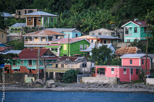 Fototapeta Naklejka Na Ścianę i Meble -  Nice Coastline of the Dominica Island, Caribbeans
