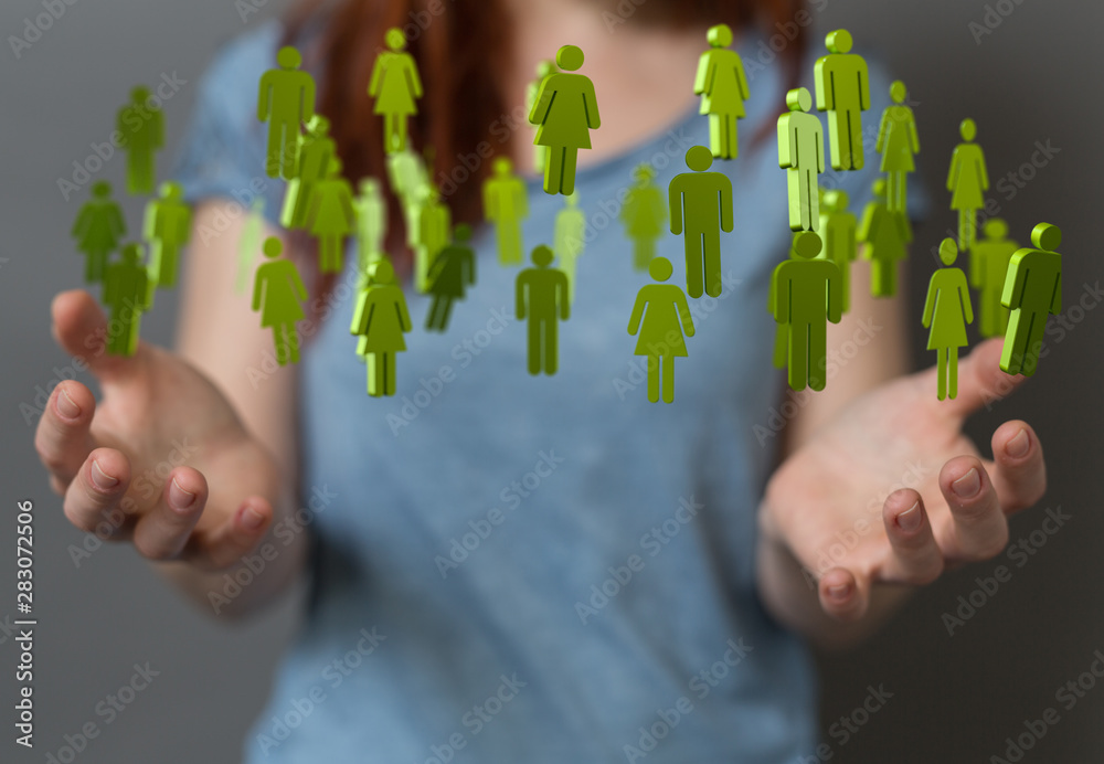 Stack of hands showing unity and teamwork 3d. Stack of hands showing unity and teamwork 3d.