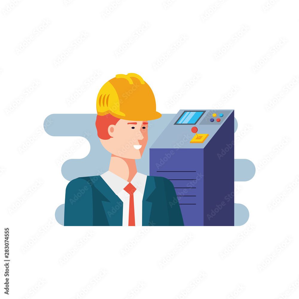 Isolated avatar of professional worker design