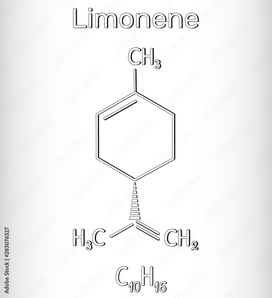 Limonene Molecule - Structural Chemical Formula And Model Stock Vector ...