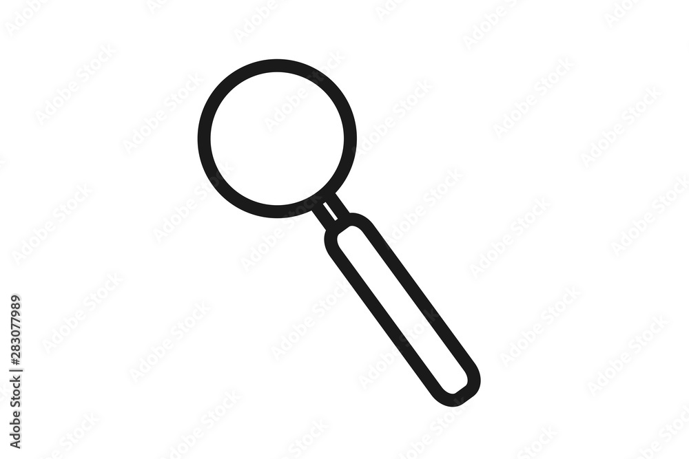 Modern search or find icon vector on white background, magnifying glass icon vector Modern search or find icon vector on white background, magnifying glass icon vector