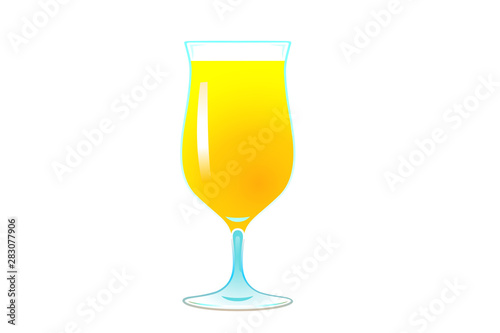 Healthy orange juice vector on white background