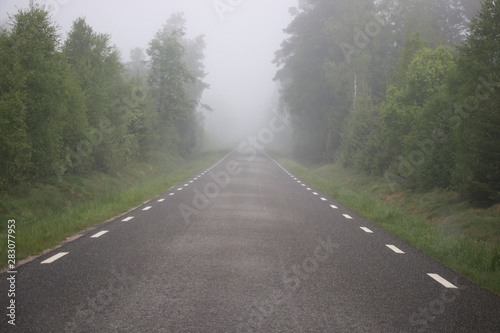  fog across the road