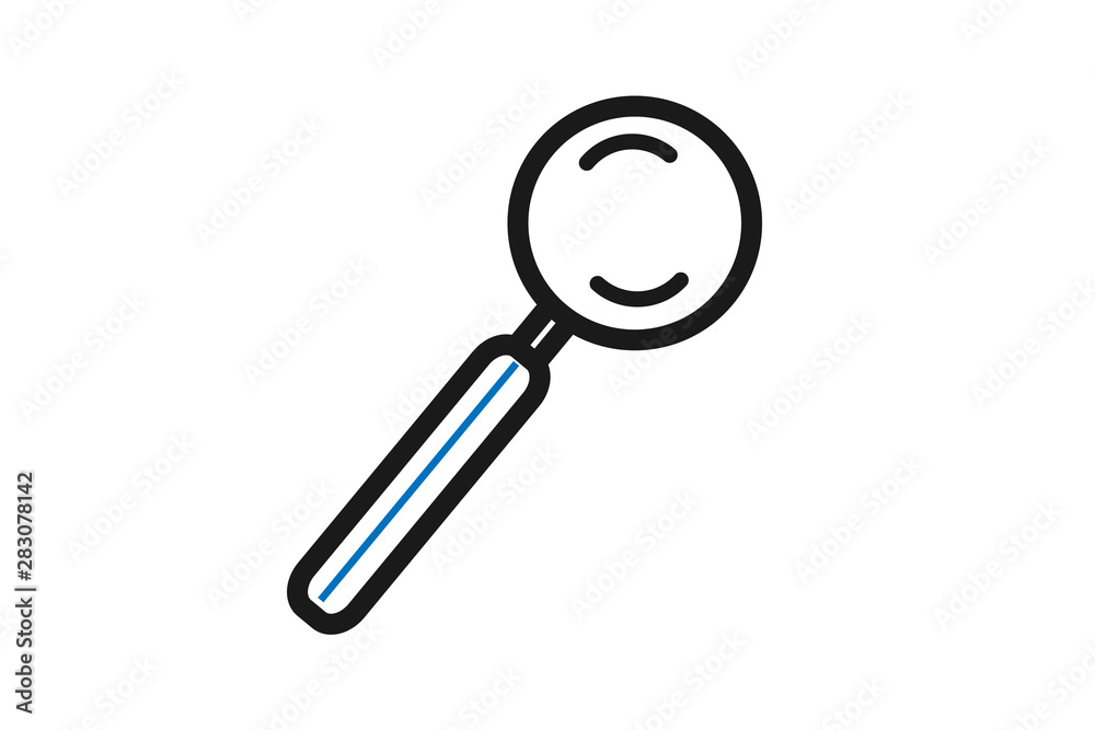 Modern search or find icon vector on white background, magnifying glass icon vector Modern search or find icon vector on white background, magnifying glass icon vector