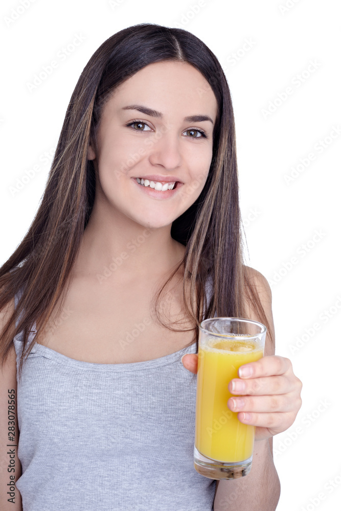 girl with juice drink girl with juice drink