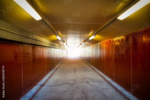 tunnel with light at end of tunnel