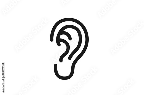 ear icon vector photo
