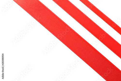 Free Download Red ribbons isolated on white background. Gift concept - GFXLoad
