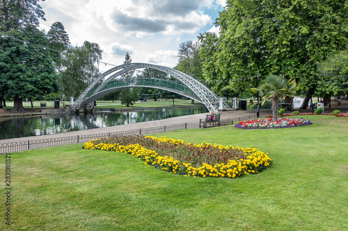 Bedford embankment in the county of Bedfordshire England