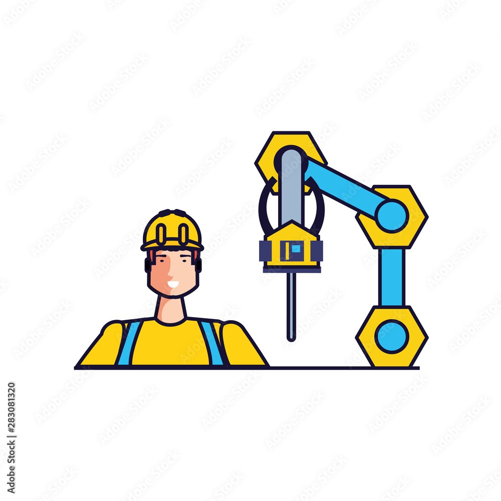 Isolated avatar of professional worker design