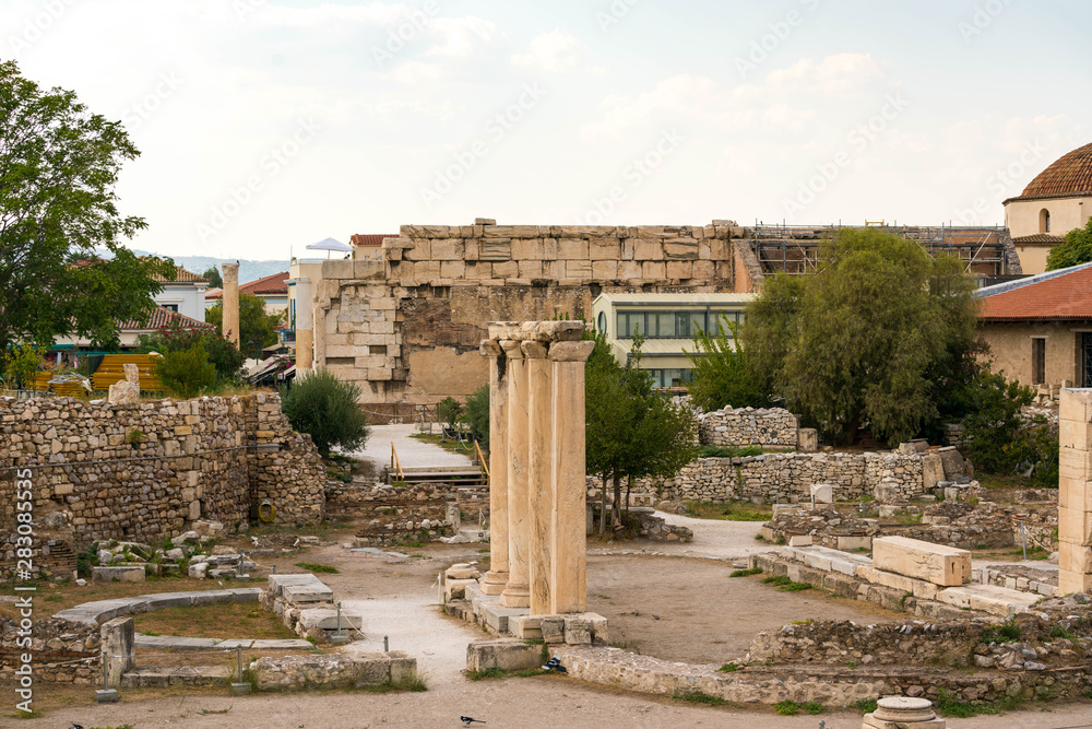 Ancient Agora Ruins in Athens Greece
