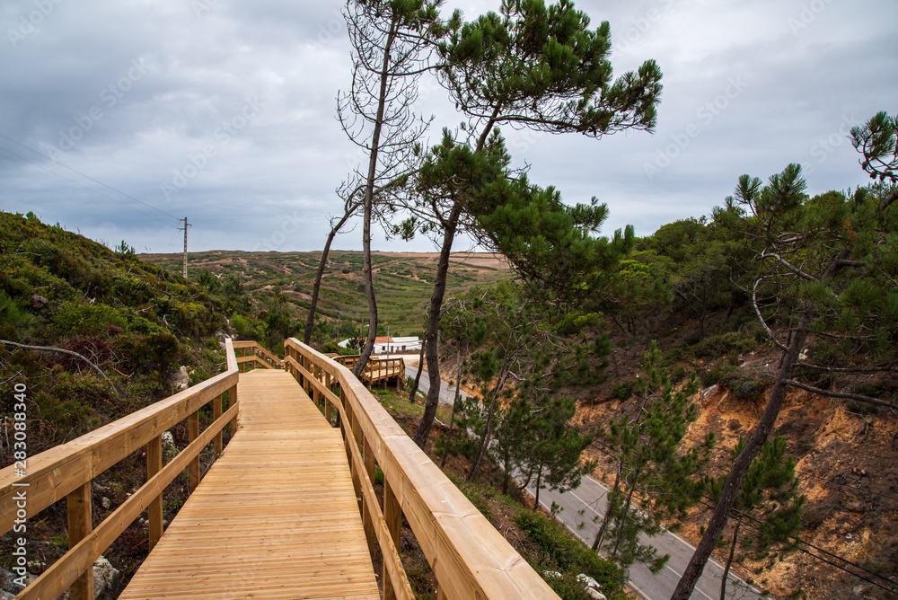 Fototapeta premium Escarpas footbridge in Torres Vedras Portugal