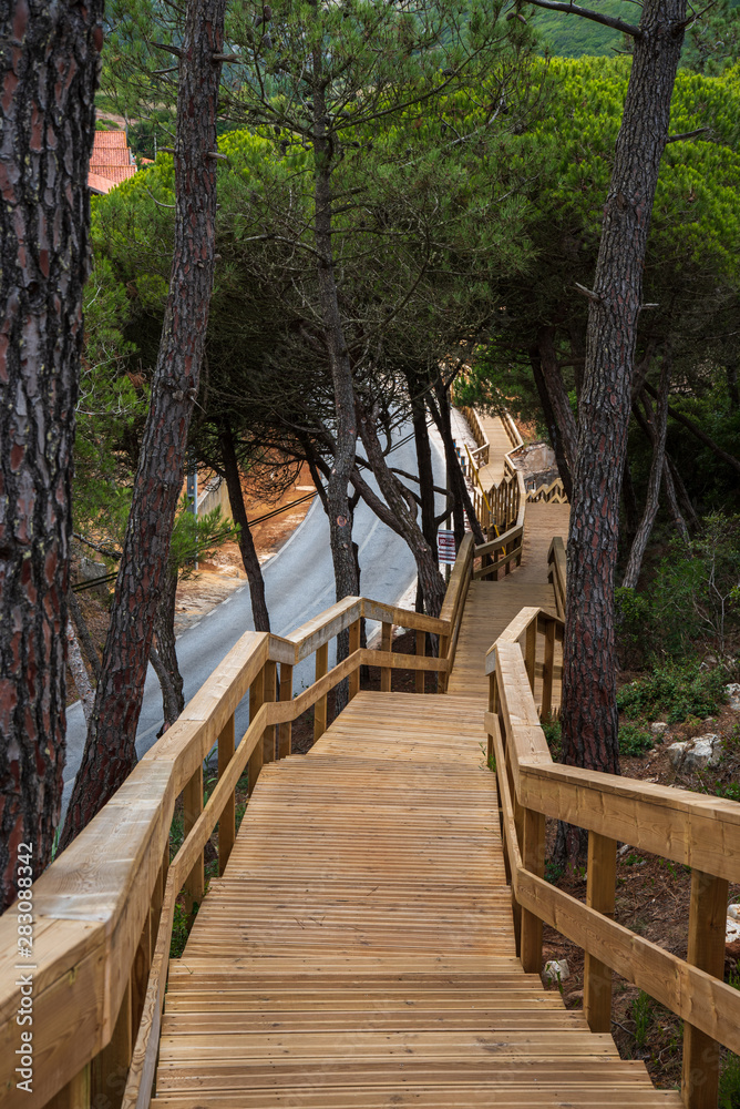 Escarpas footbridge in Torres Vedras Portugal Escarpas footbridge in Torres Vedras Portugal