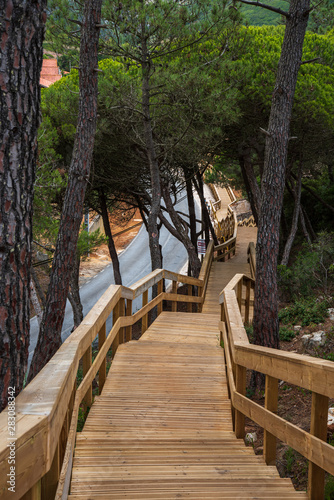 Valokuvatapetti Escarpas footbridge in Torres Vedras Portugal