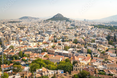 Aerial View of Mount Lycabettus in Athens, Greece