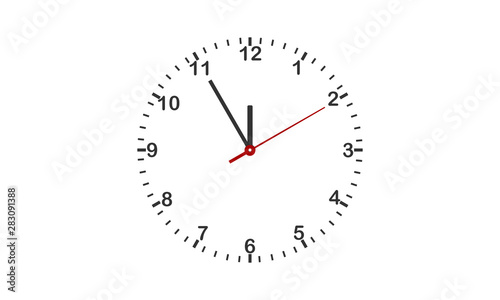 Creative concept clock vector on white backgrounds