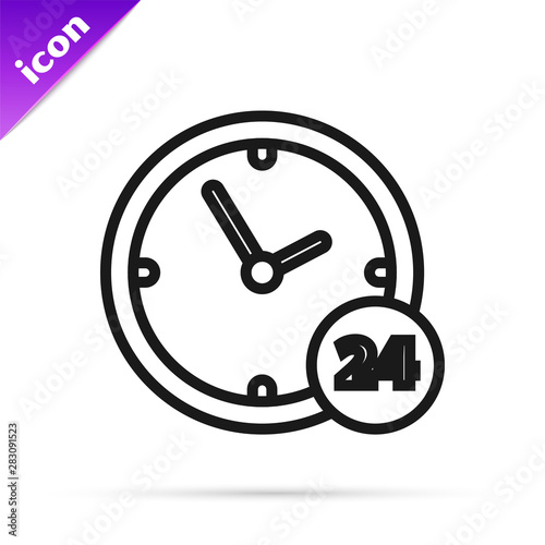 Black line Coin money with pound sterling symbol icon isolated on white background. Banking currency sign. Cash symbol. Vector Illustration