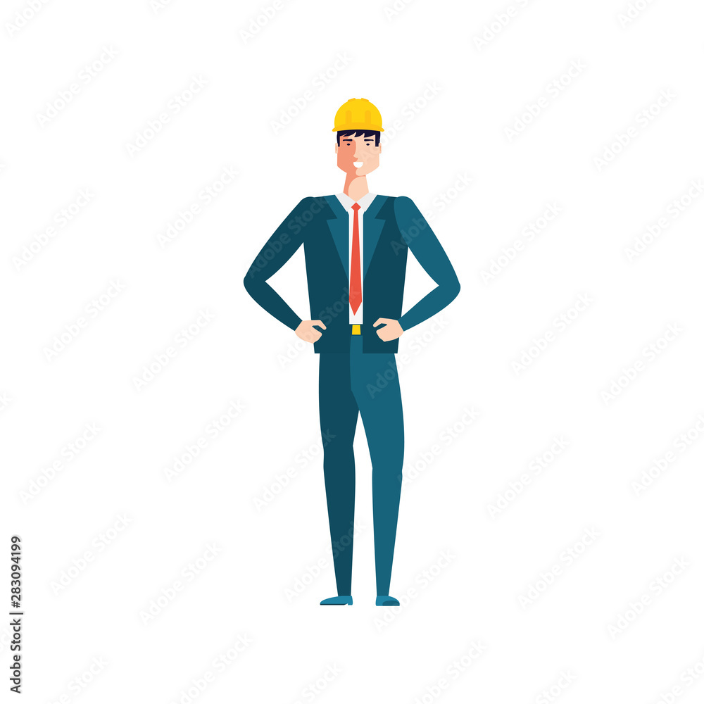 elegant engineer worker with helmet elegant engineer worker with helmet