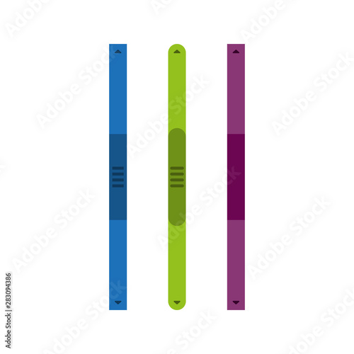 A set of scroll bars. Simple vector illustration