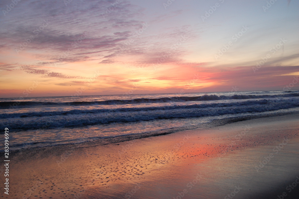 sunset on a California beach