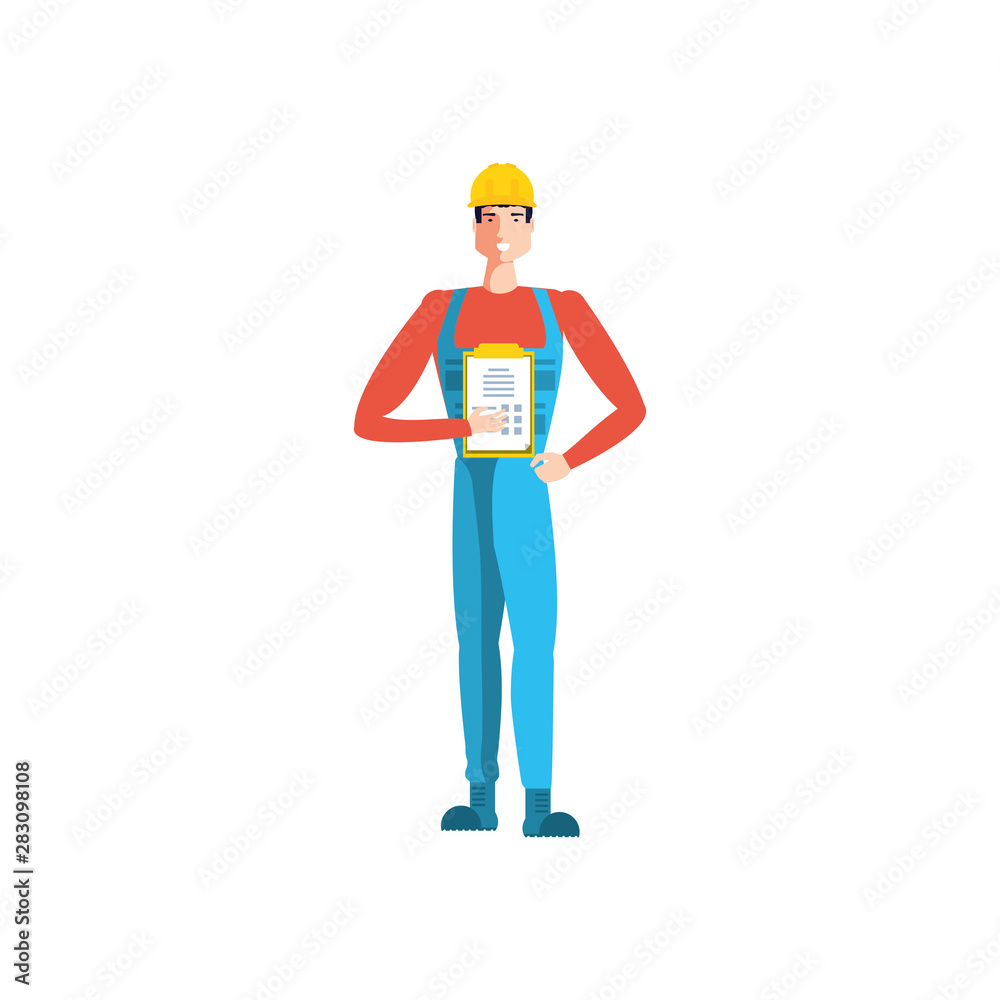 worker operator industrial with checklist worker operator industrial with checklist