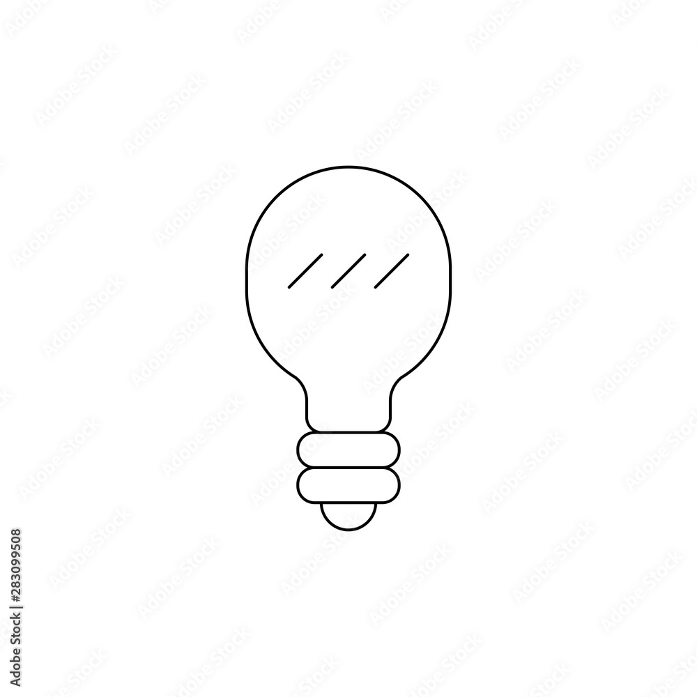 Light bulb linear vector icon. Symbol of idea. Thinking. Light bulb linear vector icon. Symbol of idea. Thinking.