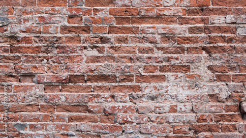 Old brick texture. Vintage brick wall