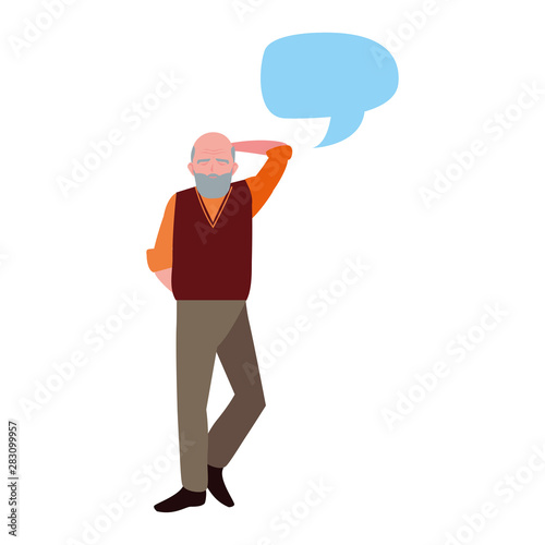 happy grandparents day flat design